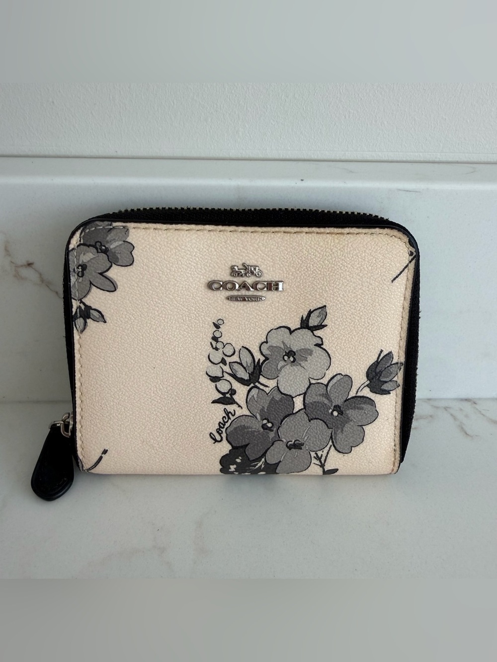 Coach Floral Card Holder Wallet Small Coin Purse